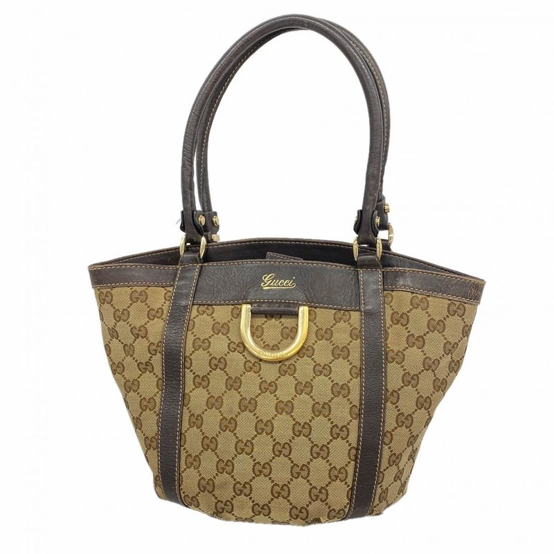 Gucci Tote GG Canvas Beige Brown Gold