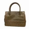 Chanel Handbag Quilted Lambskin Brown Gold
