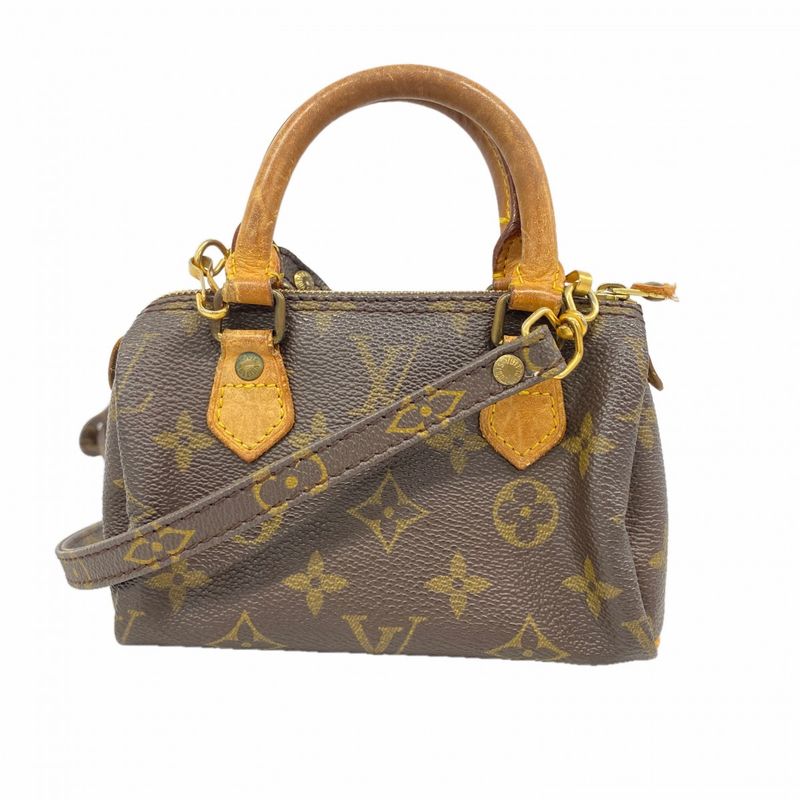 Louis Vuitton Handbag Monogram Mini Speedy Brown 2-Way Bag