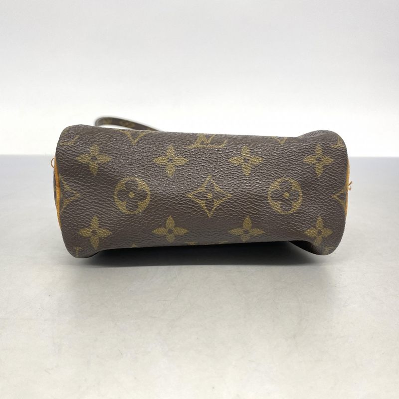 Louis Vuitton Handbag Monogram Mini Speedy Brown 2-Way Bag
