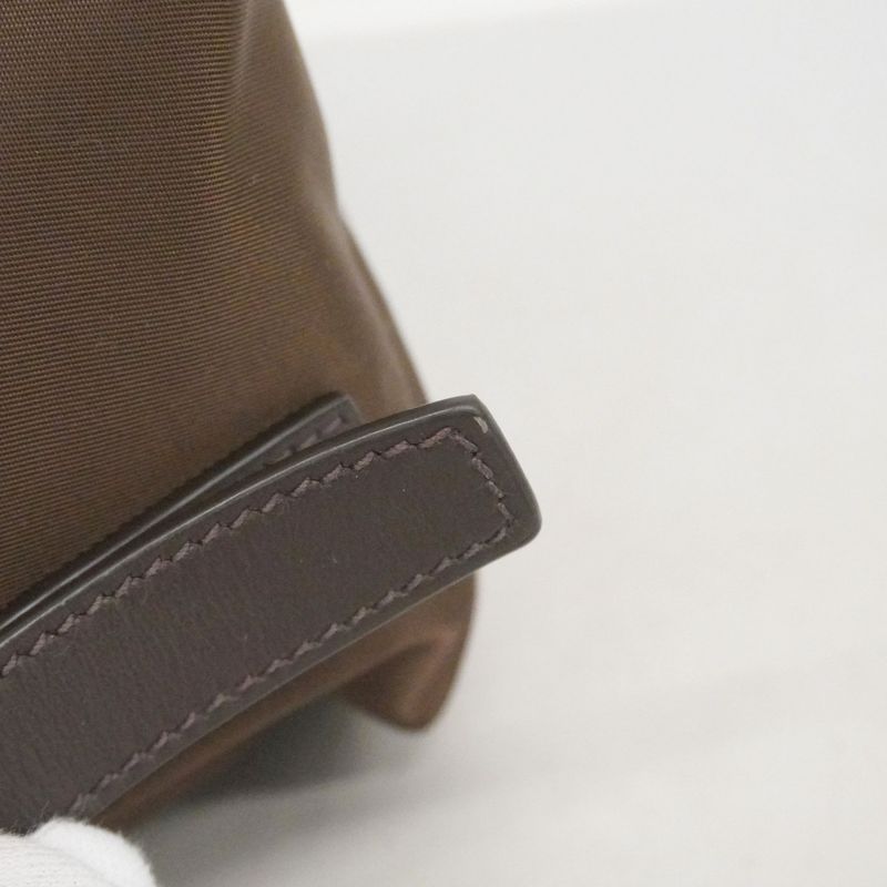 Prada Shoulder Bag Tessuto Explorer Nylon Brown Gold