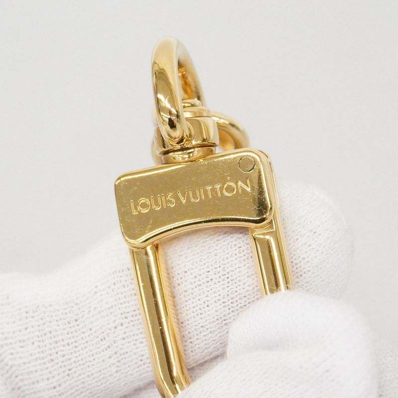 Louis Vuitton Key Holder Charm Fleurdeux Gold Beige Black Cles Diss