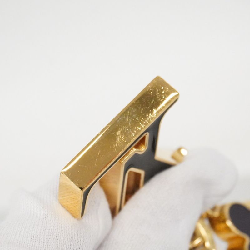 Louis Vuitton Key Holder Charm Fleurdeux Gold Beige Black Cles Diss