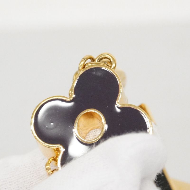 Louis Vuitton Key Holder Charm Fleurdeux Gold Beige Black Cles Diss