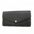 Louis Vuitton Wallet Monogram Empreinte Portefeuille Sarah Noir Black