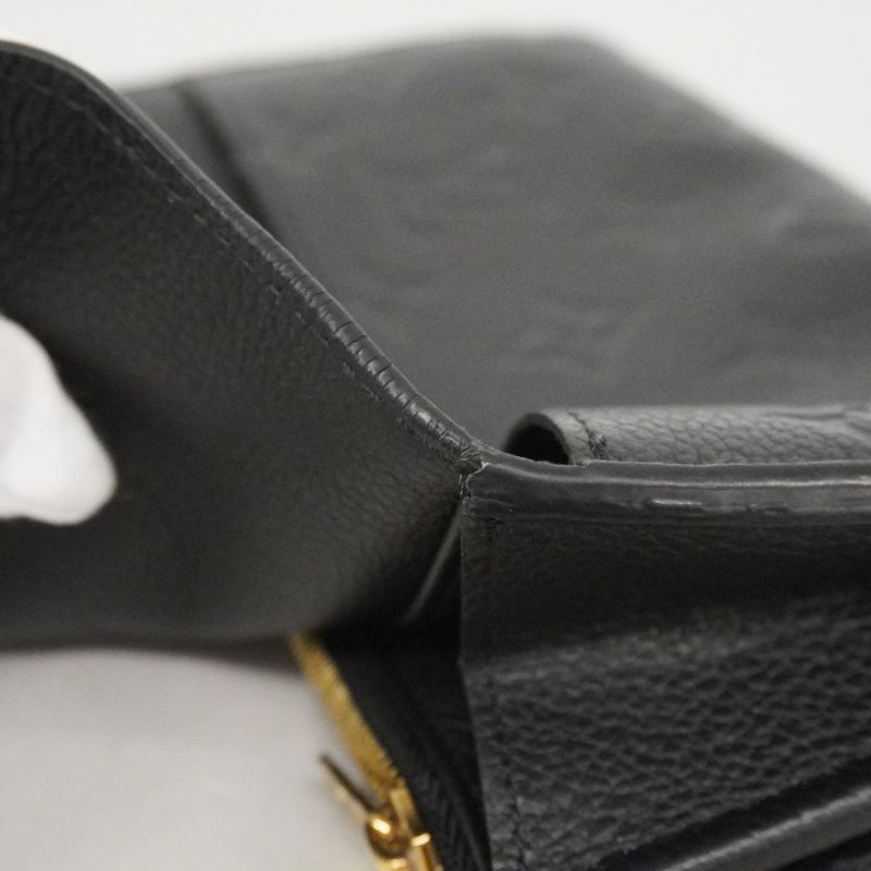 Louis Vuitton Wallet Monogram Empreinte Portefeuille Sarah Noir Black