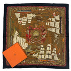 Hermes Scarf Silk Carre 90 Henry Smith Sailor Sailing Ship Nautical