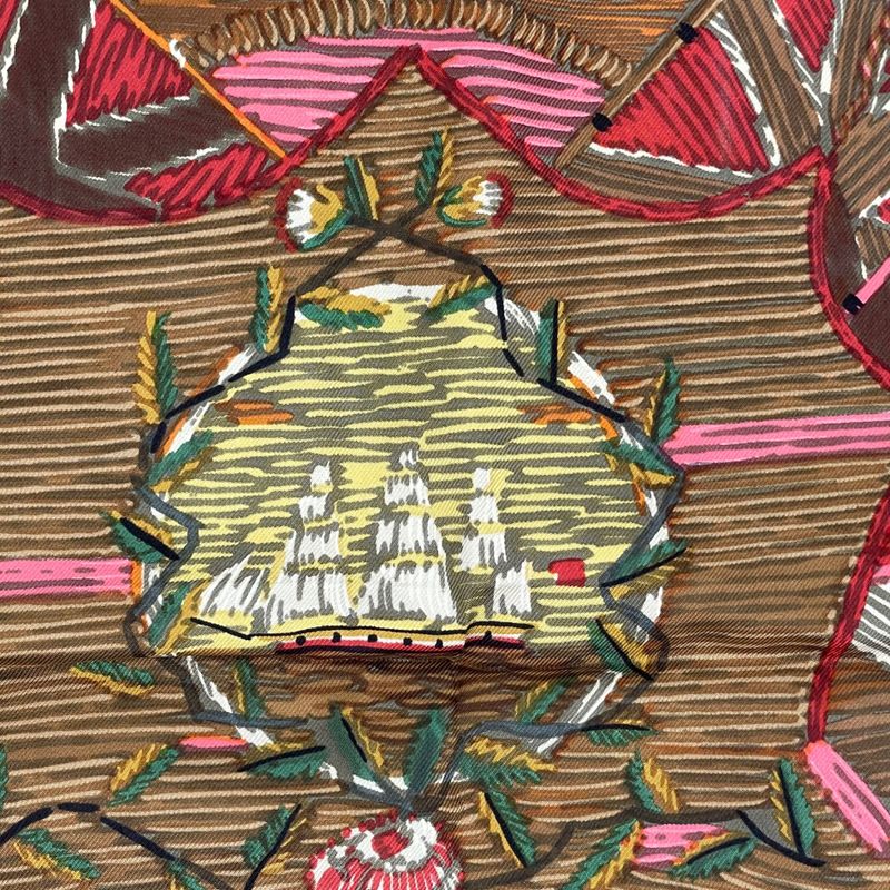 Hermes Scarf Silk Carre 90 Henry Smith Sailor Sailing Ship Nautical