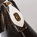 Louis Vuitton Shiny Monogram Lockit BB Handbag Brown Leather Gold — view 7