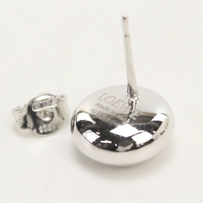 Loewe Pebble Stud Anagram Earrings Metal