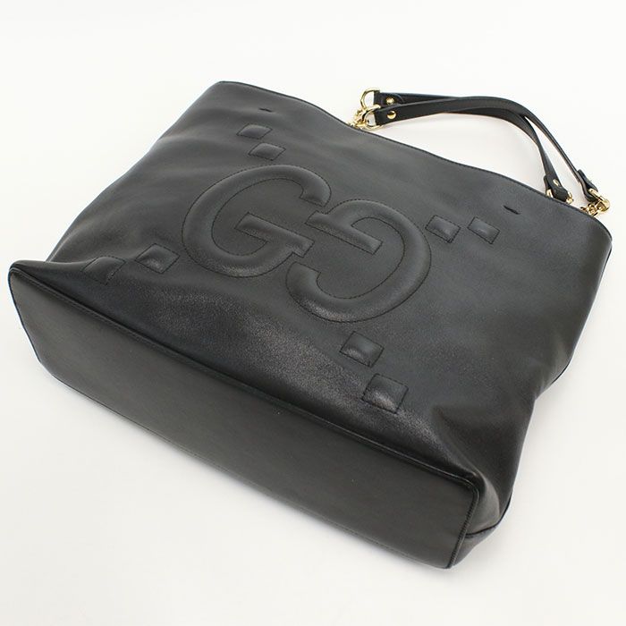 Gucci Chain GG Embossed Tote Leather