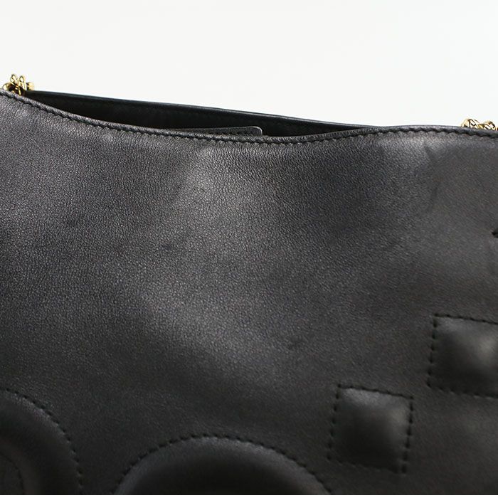 Gucci Chain GG Embossed Tote Leather