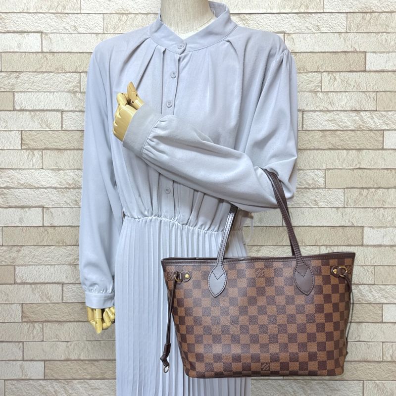Louis Vuitton Neverfull PM Damier Tote Canvas Brown Neverfull Pm