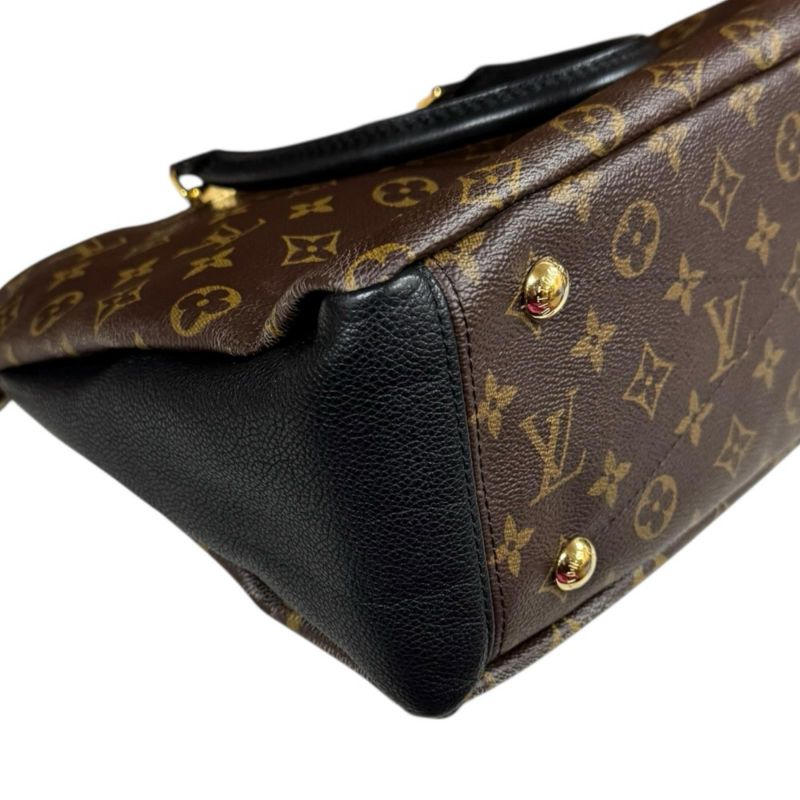 Louis Vuitton Pallas Monogram Shoulder Bag Canvas Black Noir