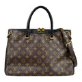 Louis Vuitton Pallas Monogram Shoulder Bag Canvas Black Noir