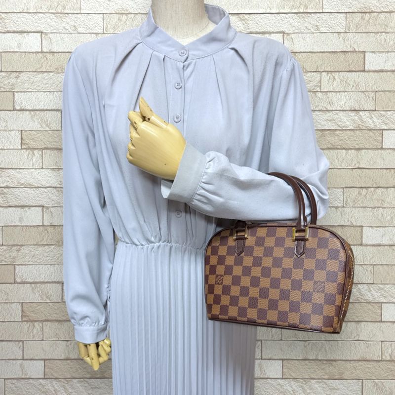 Louis Vuitton Thalia Mini Damier Handbag Canvas Brown Saria Mini