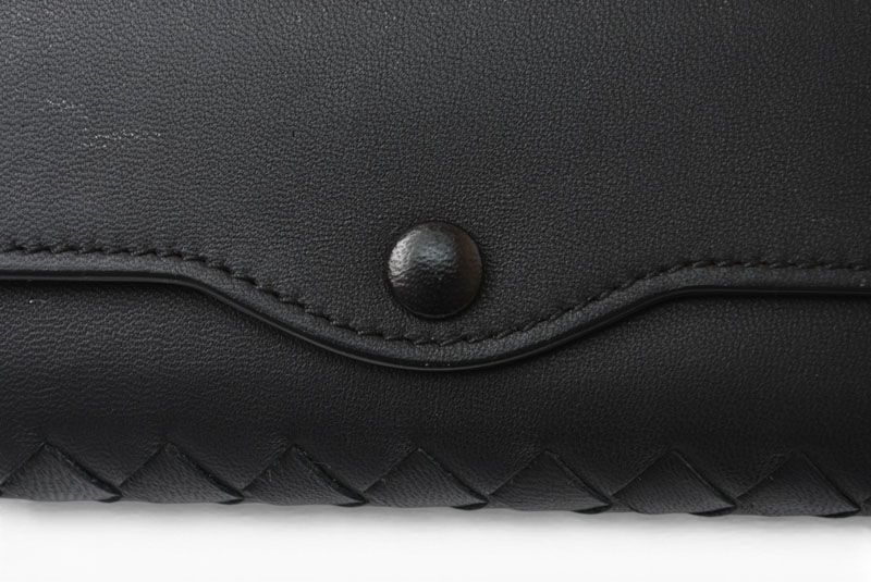 Bottega Veneta Key Case Key Ring Rows Intrecciato Nappa Black
