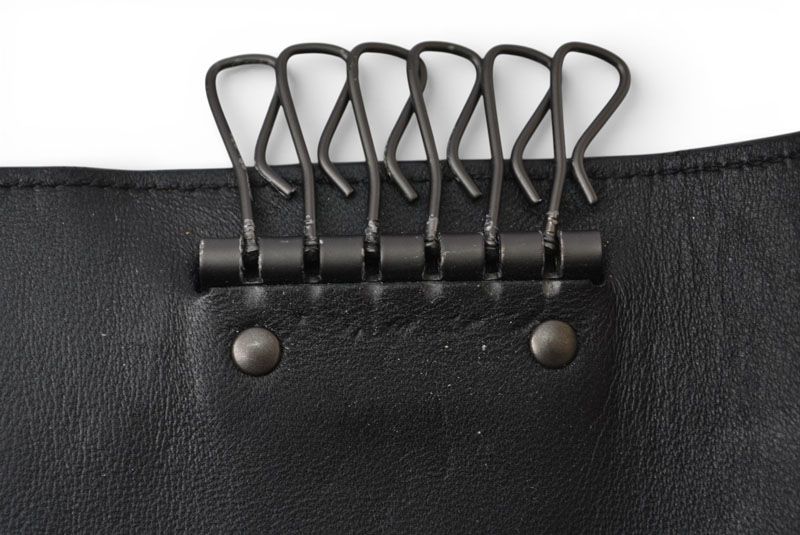 Bottega Veneta Key Case Key Ring Rows Intrecciato Nappa Black