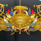 Hermes Scarf Silk Carre 90 Voiles de Lumiere Sailing Ship of Light Black