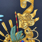 Hermes Scarf Silk Carre 90 Voiles de Lumiere Sailing Ship of Light Black