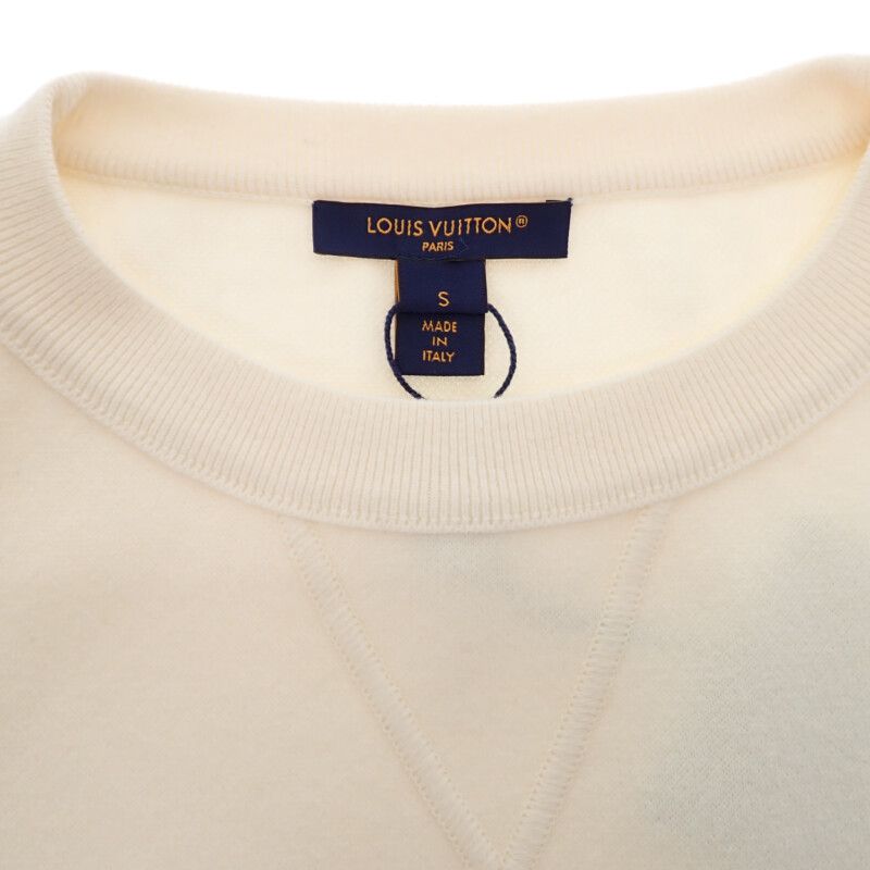 Louis Vuitton Embossed Signature Sweater S Half Sleeve Short Knit Top