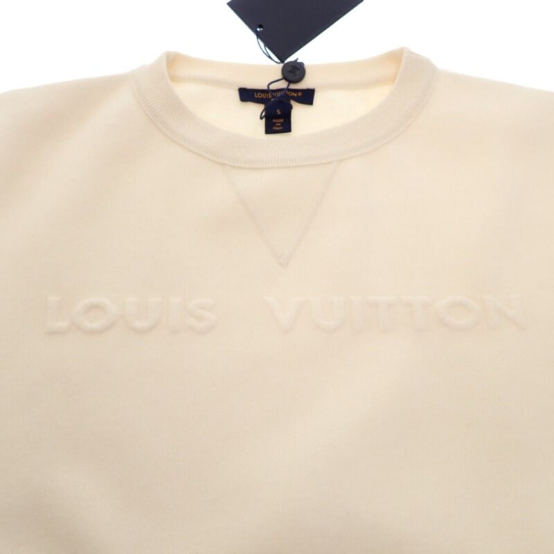 Louis Vuitton Embossed Signature Sweater S Half Sleeve Short Knit Top