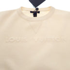 Louis Vuitton Embossed Signature Sweater S Half Sleeve Short Knit Top