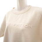 Louis Vuitton Embossed Signature Sweater S Half Sleeve Short Knit Top