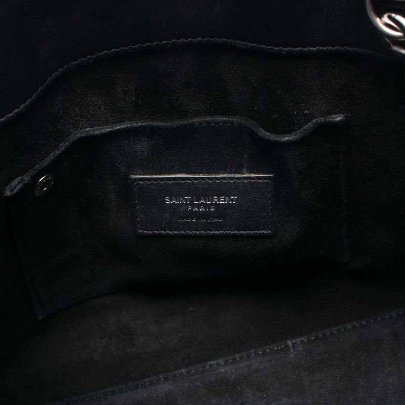 Saint Laurent Paris Handbag Sac de Jour Baby Star Studded Black Silver Leather