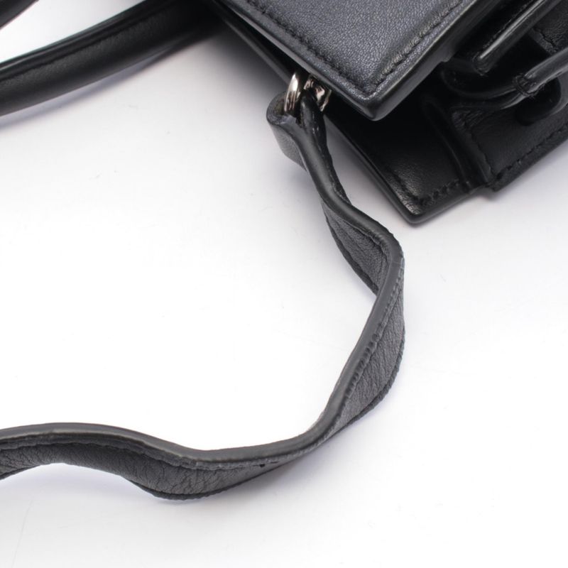 Saint Laurent Paris Handbag Sac de Jour Baby Star Studded Black Silver Leather
