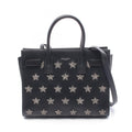 Saint Laurent Paris Handbag Sac de Jour Baby Star Studded Black Silver Leather