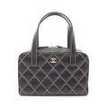 Chanel Handbag Wild Stitch Black Leather