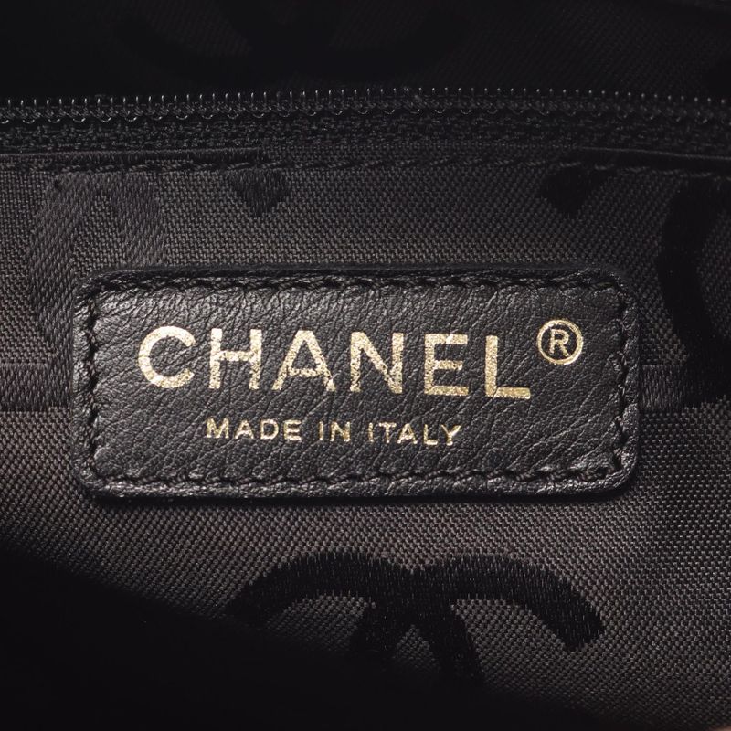 Chanel Handbag Wild Stitch Black Leather