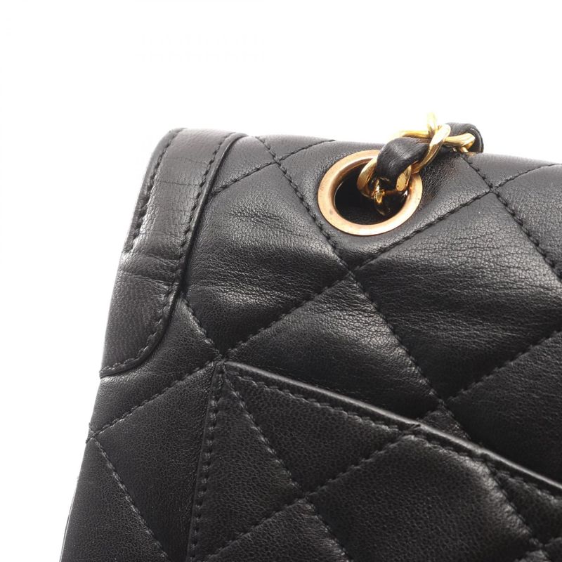 Chanel Shoulder Bag Quilted Limited Edition Double Flap Black Lambskin
