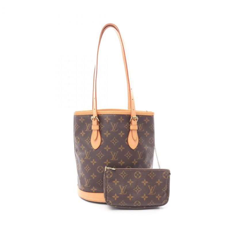 Louis Vuitton Handbag Bucket PM Canvas Leather