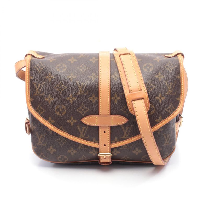 Louis Vuitton Shoulder Bag Saumur 30 Canvas Leather