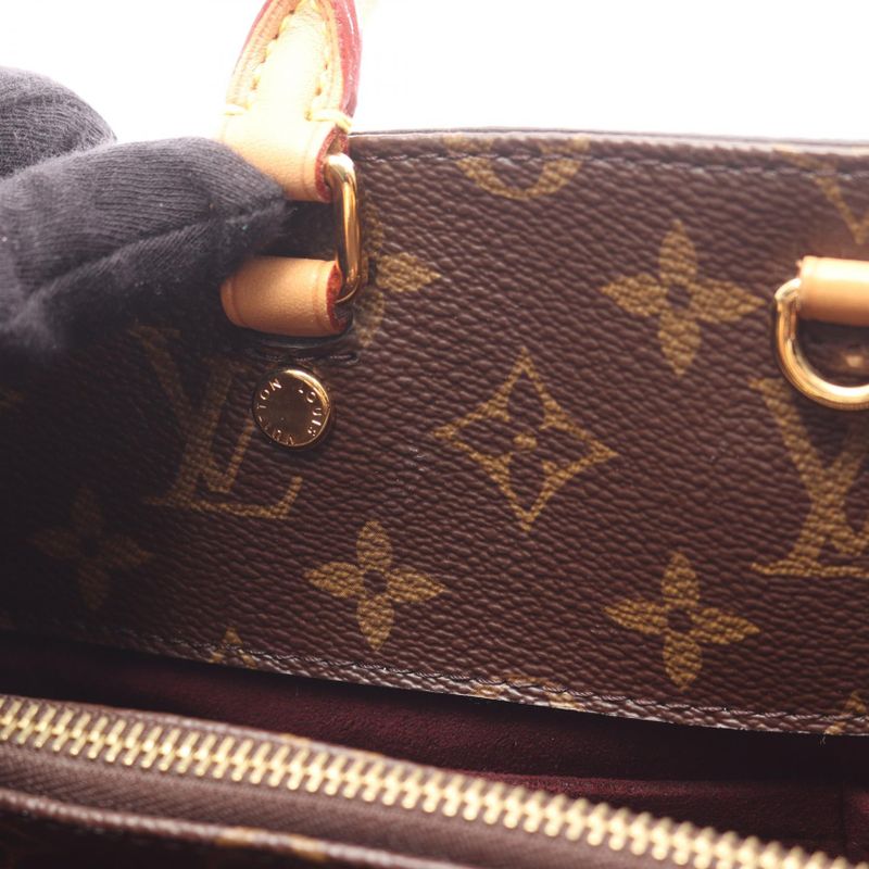 Louis Vuitton Handbag Montaigne MM Canvas Leather