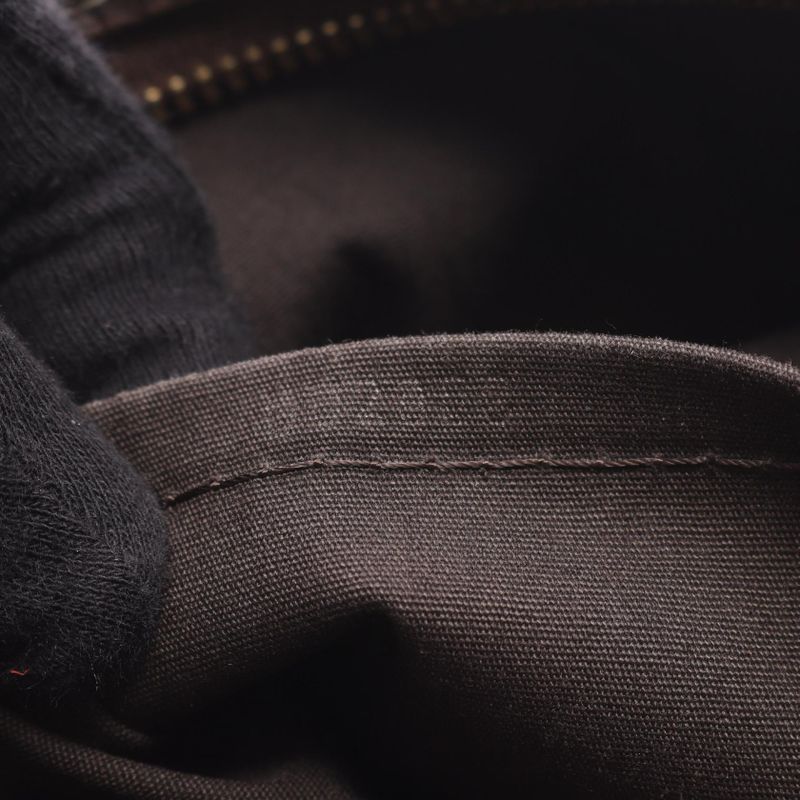 Louis Vuitton Shoulder Bag Manon MM Ebene Canvas Leather Ebene Brown