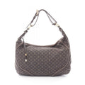 Louis Vuitton Shoulder Bag Manon MM Ebene Canvas Leather Ebene Brown