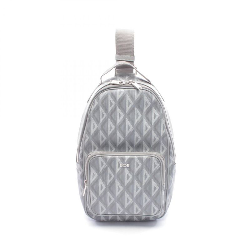 Dior Waist Bag Rider Mini CD Diamond Gray Canvas White