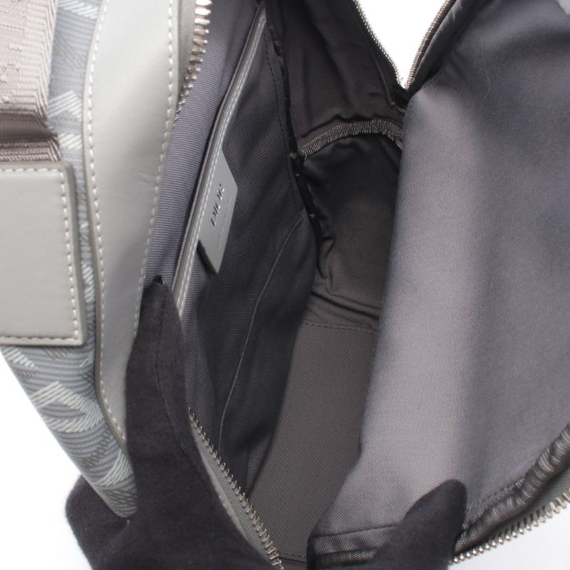 Dior Waist Bag Rider Mini CD Diamond Gray Canvas White