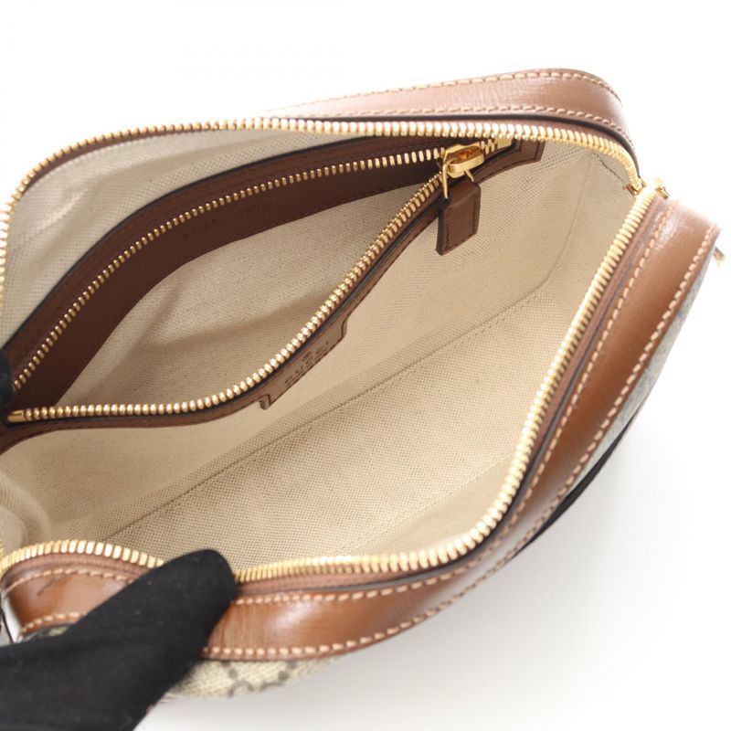 Gucci Shoulder Bag Interlocking GG Supreme Beige Brown