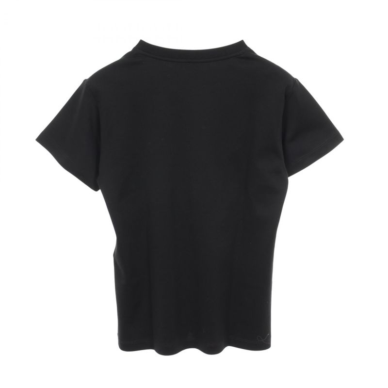 Louis Vuitton Short Sleeve T-Shirt Cat and Dog Uol Cotton Black Multicolor