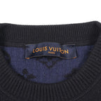 Louis Vuitton Knit Half and Monogram Cashmere Wool Sweater