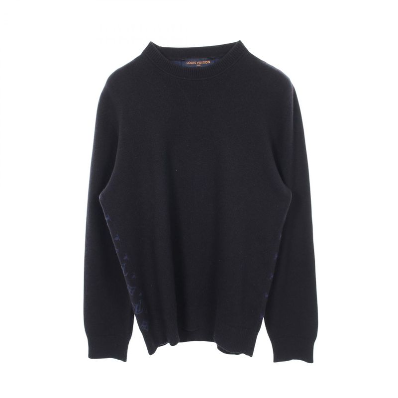 Louis Vuitton Knit Half and Monogram Cashmere Wool Sweater