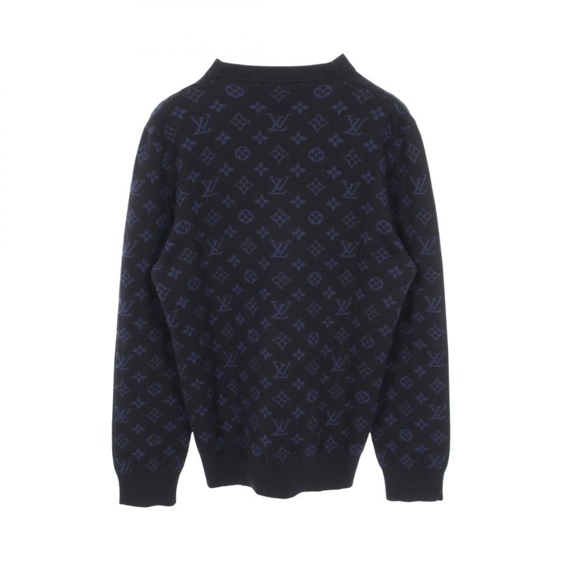 Louis Vuitton Knit Half and Monogram Cashmere Wool Sweater