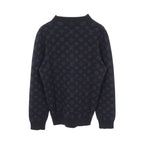 Louis Vuitton Knit Half and Monogram Cashmere Wool Sweater