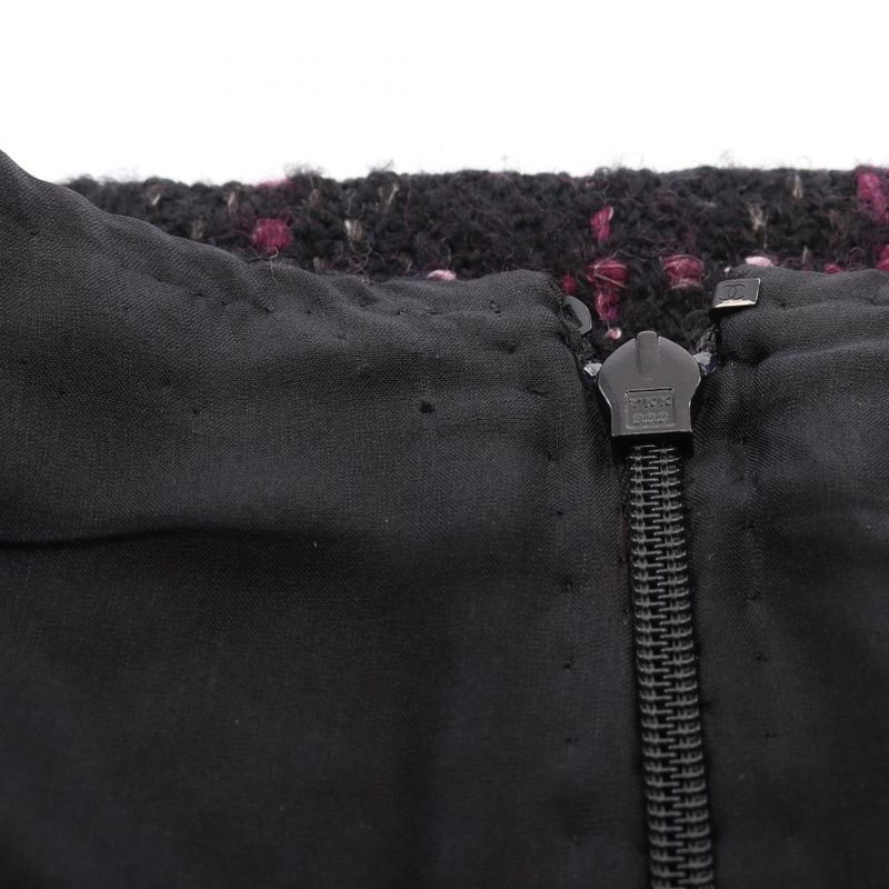 Chanel Skirt CC Logo Button Wool