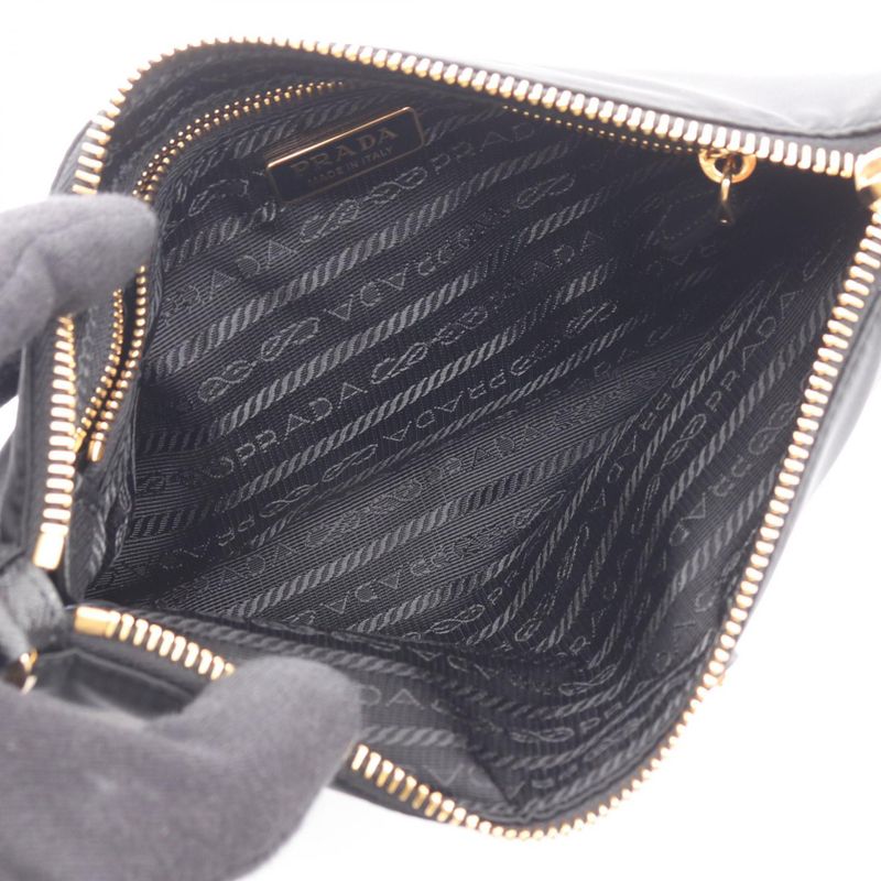Prada Shoulder Bag Tessuto Saffiano Black