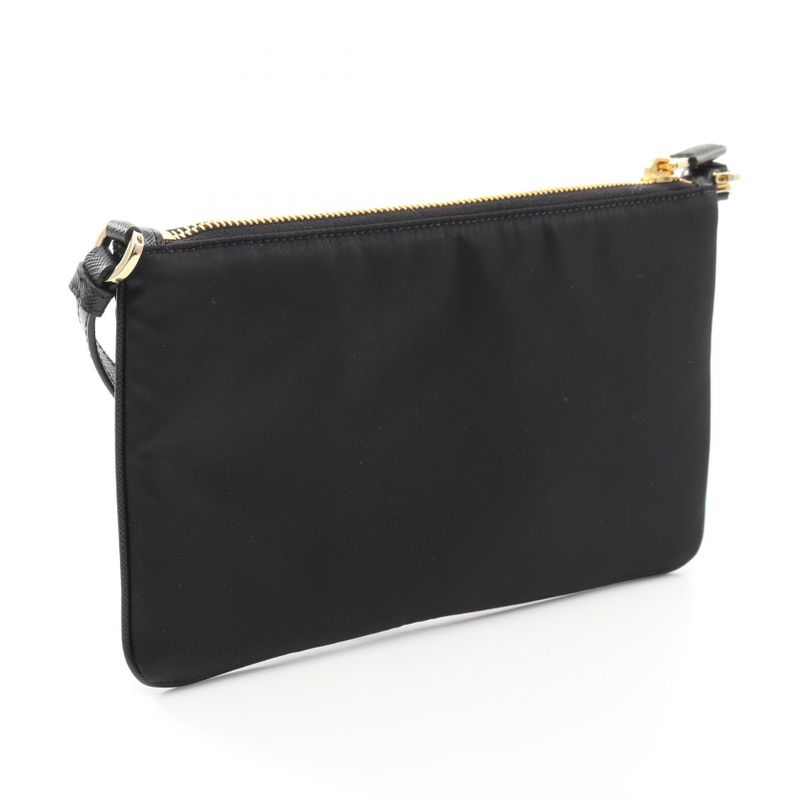 Prada Shoulder Bag Tessuto Saffiano Black
